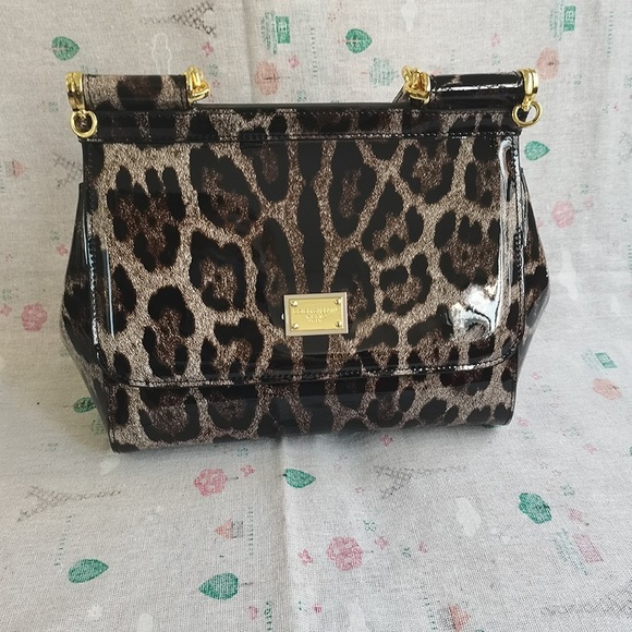 Dolce & Gabbana Kim Leopard Print Sicily Bag - Picture 1 of 15